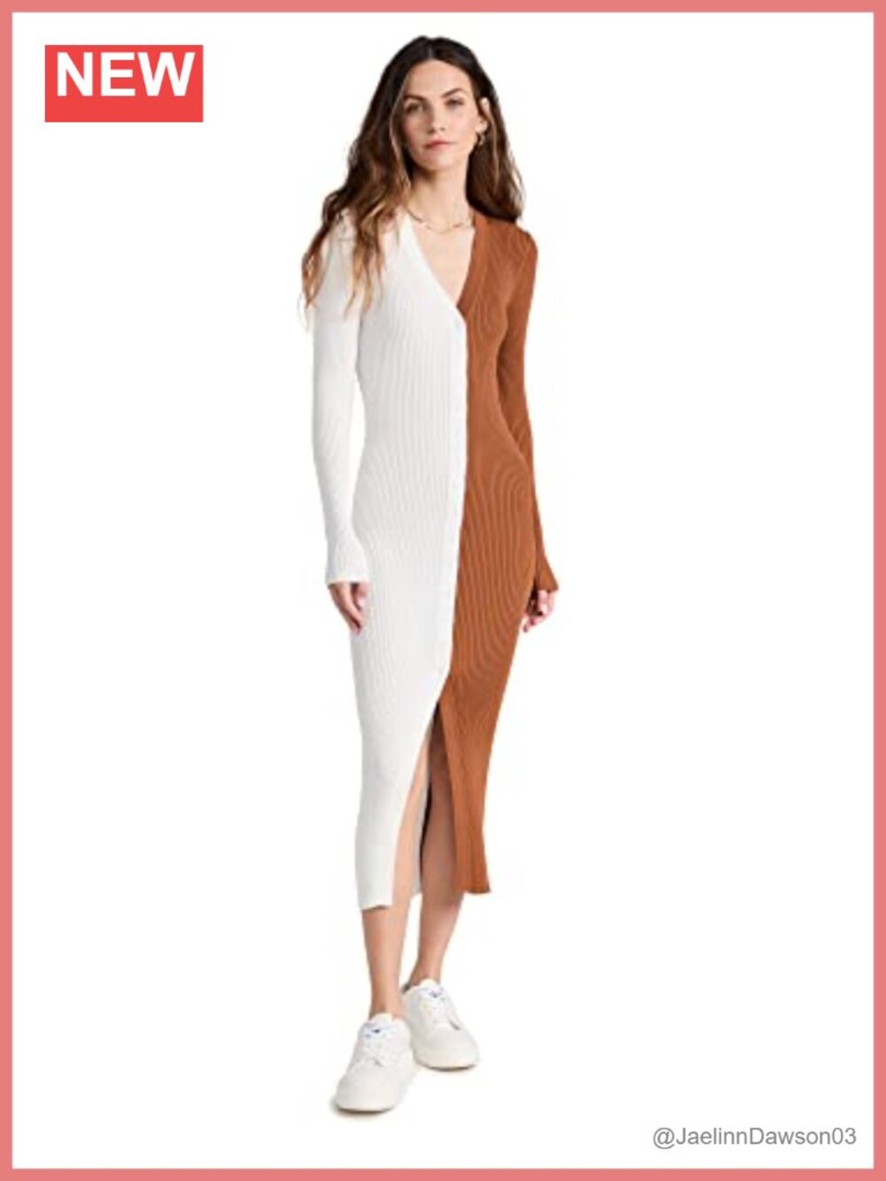 STAUD Shoko Lightweight Ribbed Knit Button Placket Cardigan Sweater
